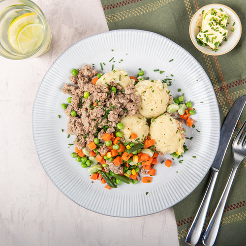 Beef, Mash & Mixed Veg
