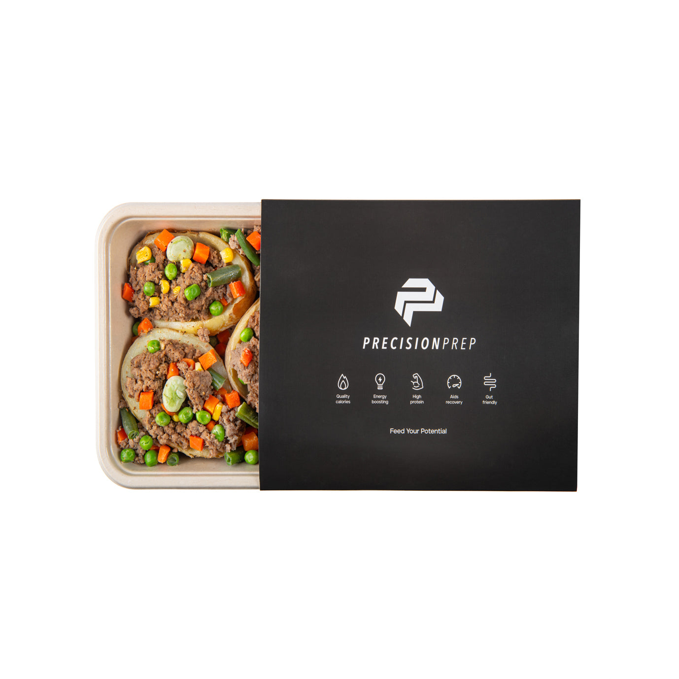 Beef, Potato Skins & Mixed Veg