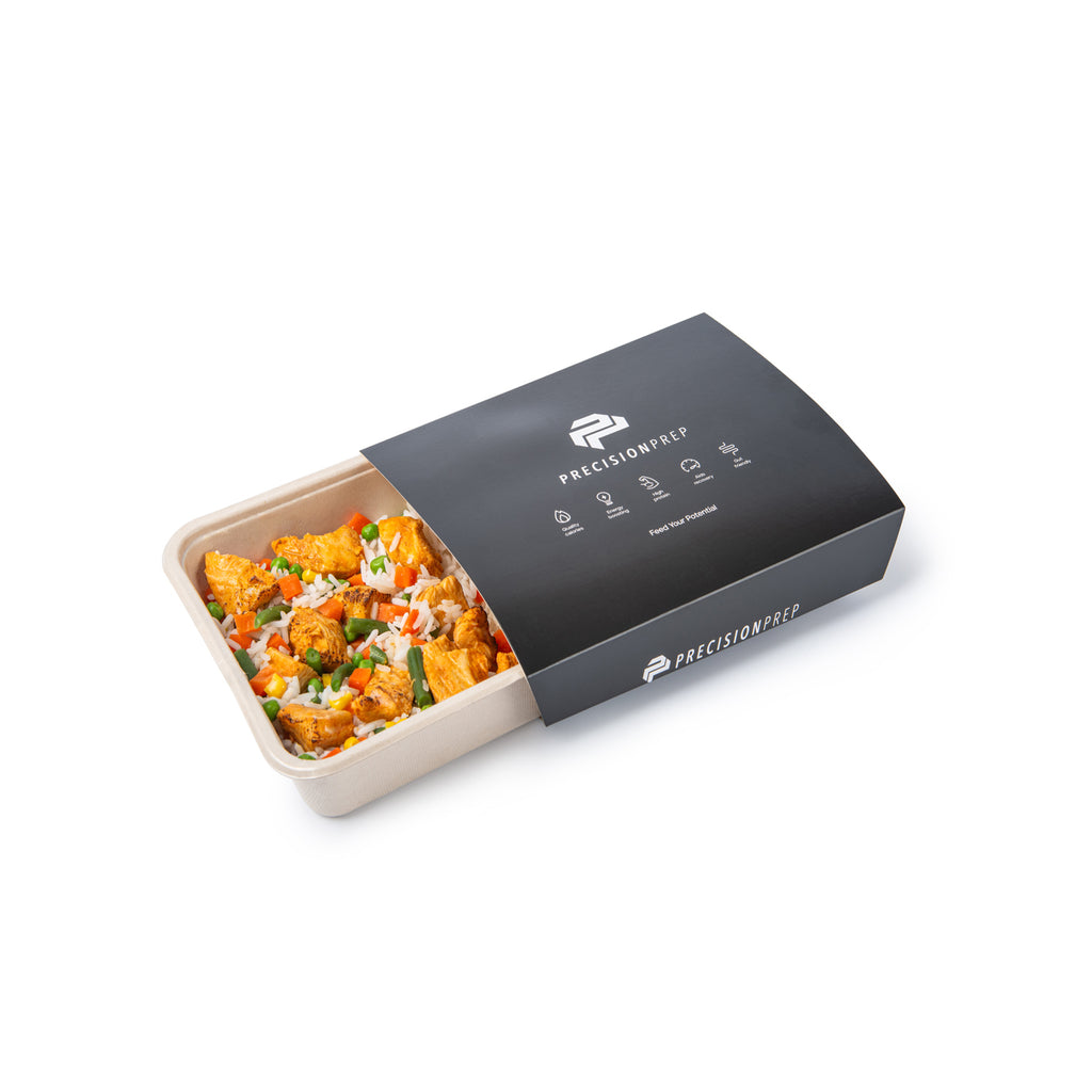 Chicken Tikka, Mixed Veg & Rice